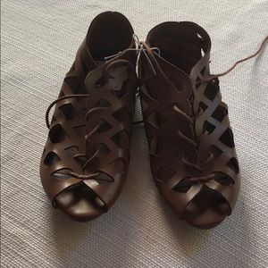 Size 6 flats brown
